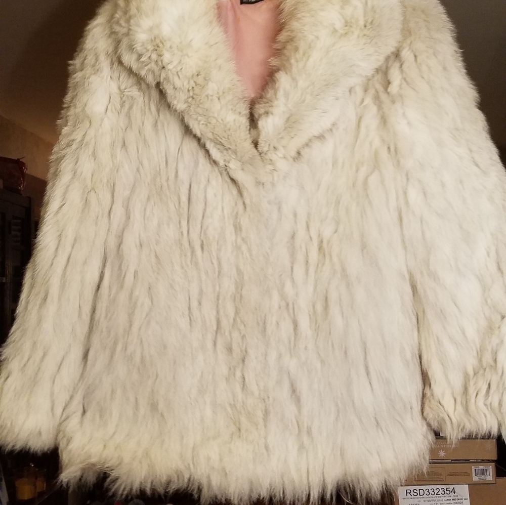 Ladies Blue Fox Coat, Medium